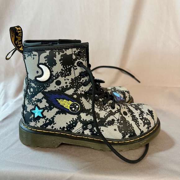 Youth Space Themed Dr. Marten Boots with Side Zip - Picture 3 of 8